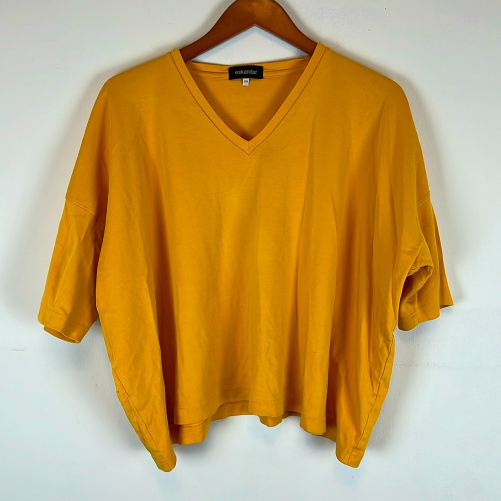 Eskandar Pima cotton v neck